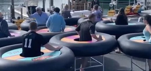 美国餐厅老板脑洞大开，设计“轮胎餐桌”，为保持社交距离做贡献