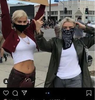 美國妹子相約去暴亂現場擺拍"美照"…網友：閑瘋了嗎？？