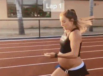 美國美女懷孕9月跟丈夫打賭，5分鐘跑1600米嚇壞網友：這？？什麼體質？？